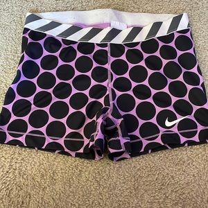 Nike Purple and Black Polka Dot Spandex